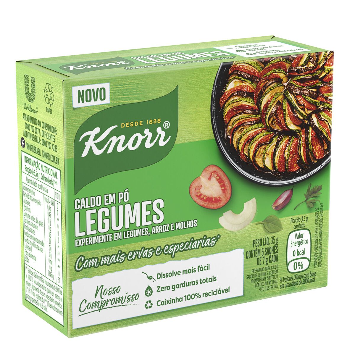 Caldo em Pó Legumes Knorr Caixa 35g 5 Unidades image number 2