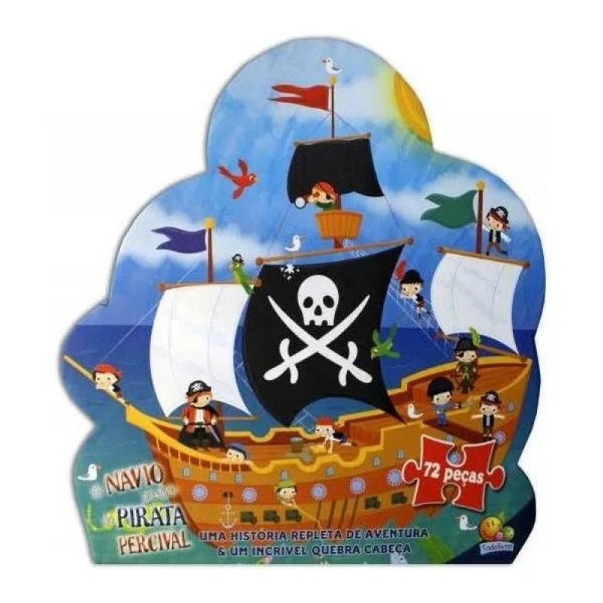Livro Aventuras Do Mundo Quebra Cabeça II Navio Do Pirata Percival