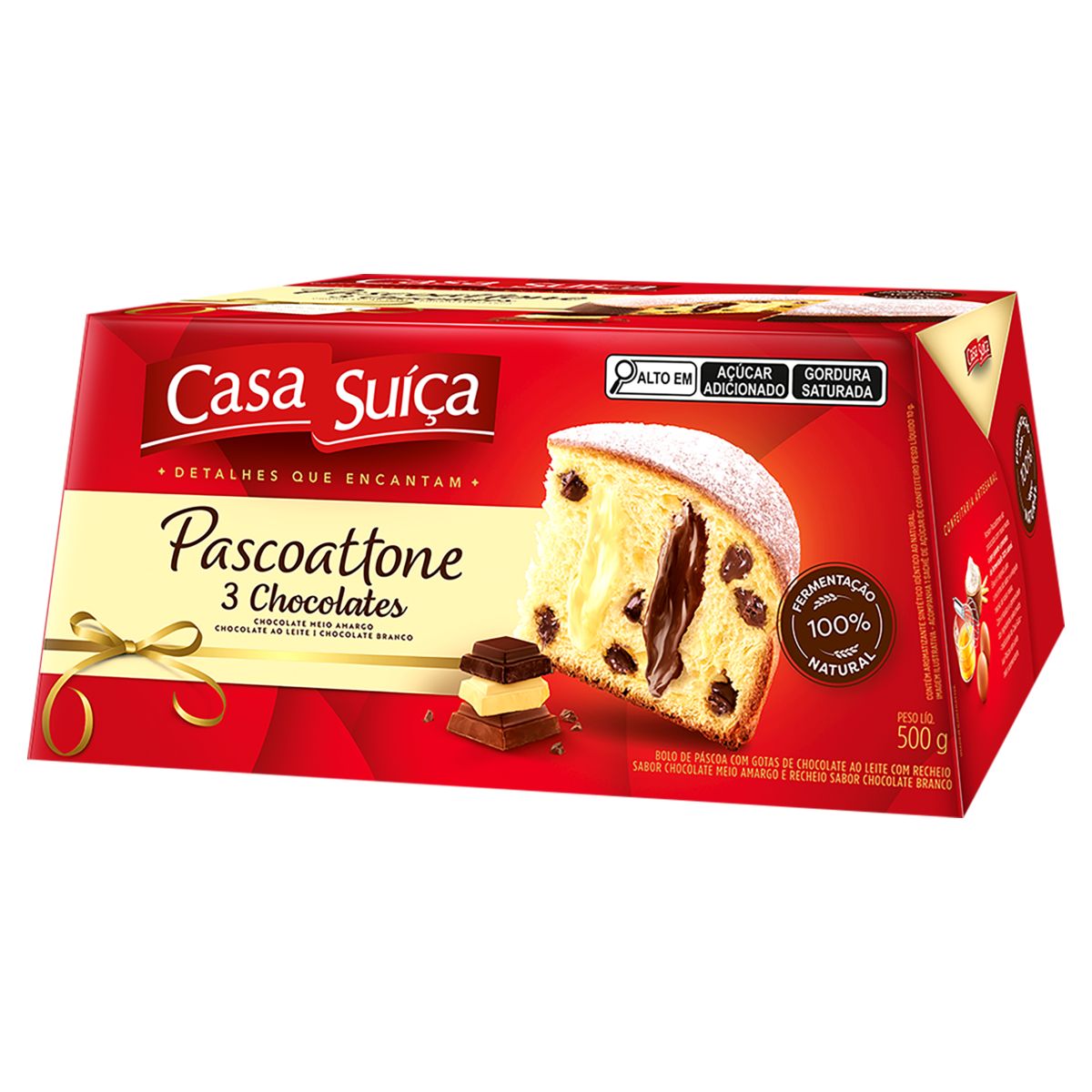 Pascoattone Casa Suíça 3 Chocolates Caixa 500g image number 0