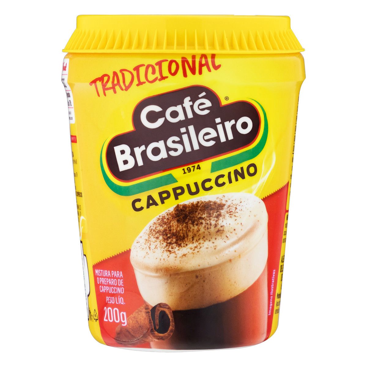 Cappuccino Solúvel Café Brasileiro Tradicional Pote 200g