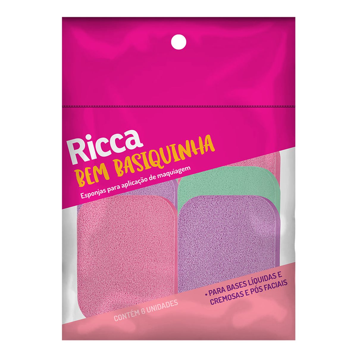 Esponja Ricca Flat Candy Colors Contém 6 Unidades image number 0