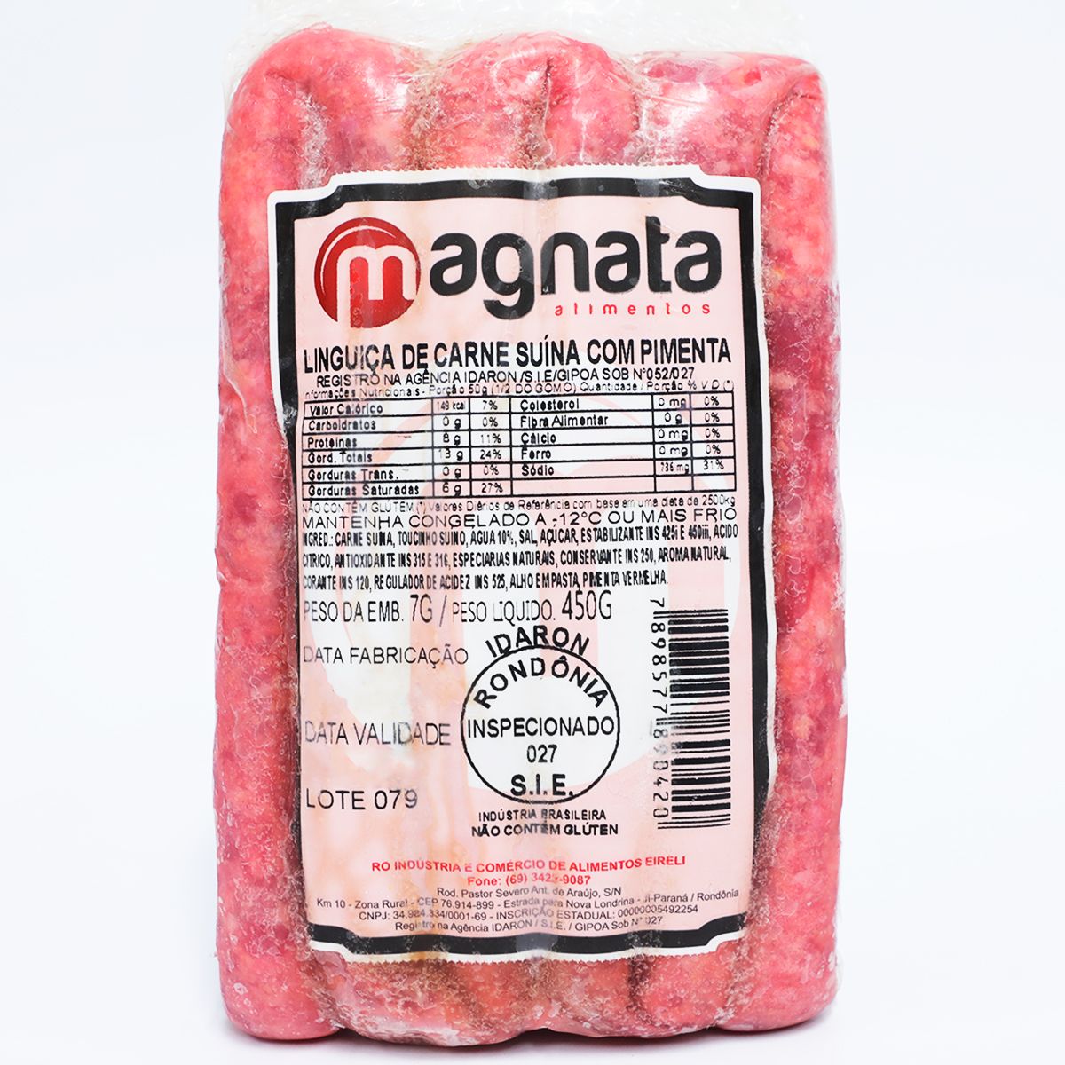 Linguiça Suína Magnata com Pimenta Pacote 450g