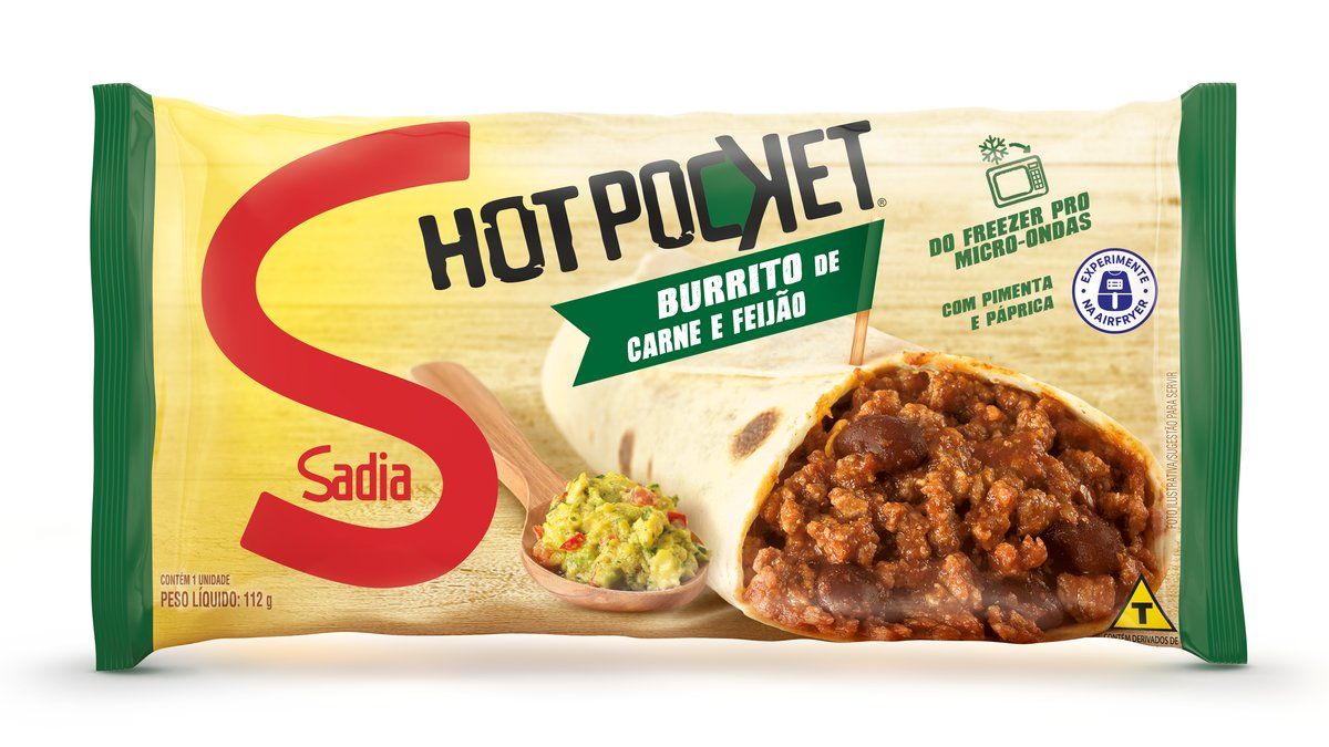Burrito Carne e Feijão Sadia Hot Pocket Pacote 112g