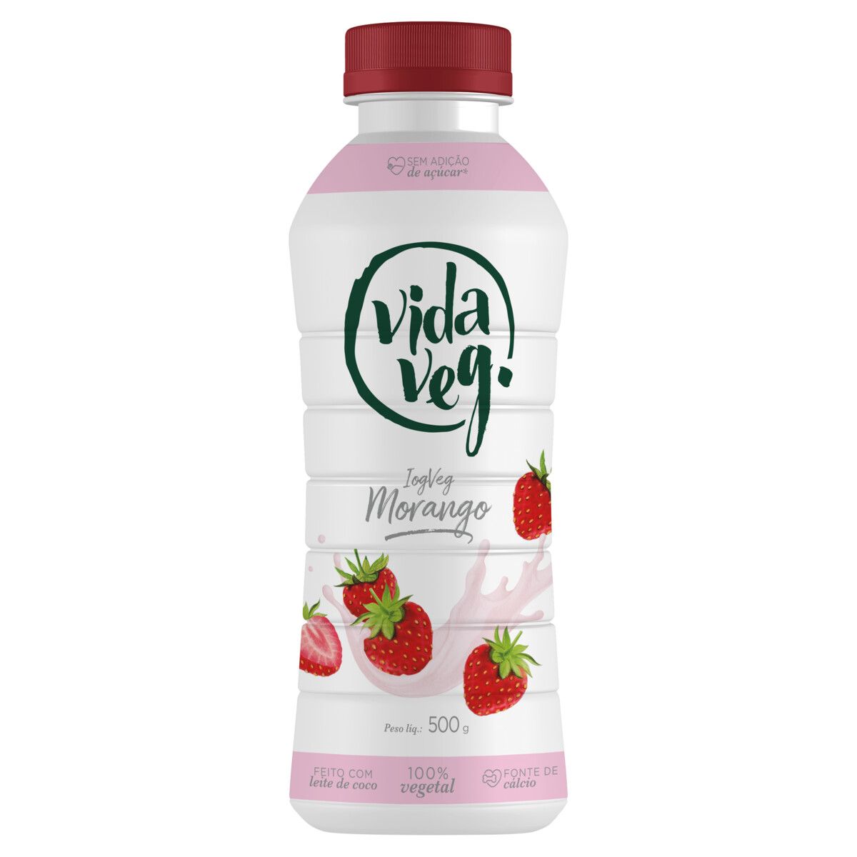 Iogurte Natural Vida Veg Sabor Morango 500g image number 0