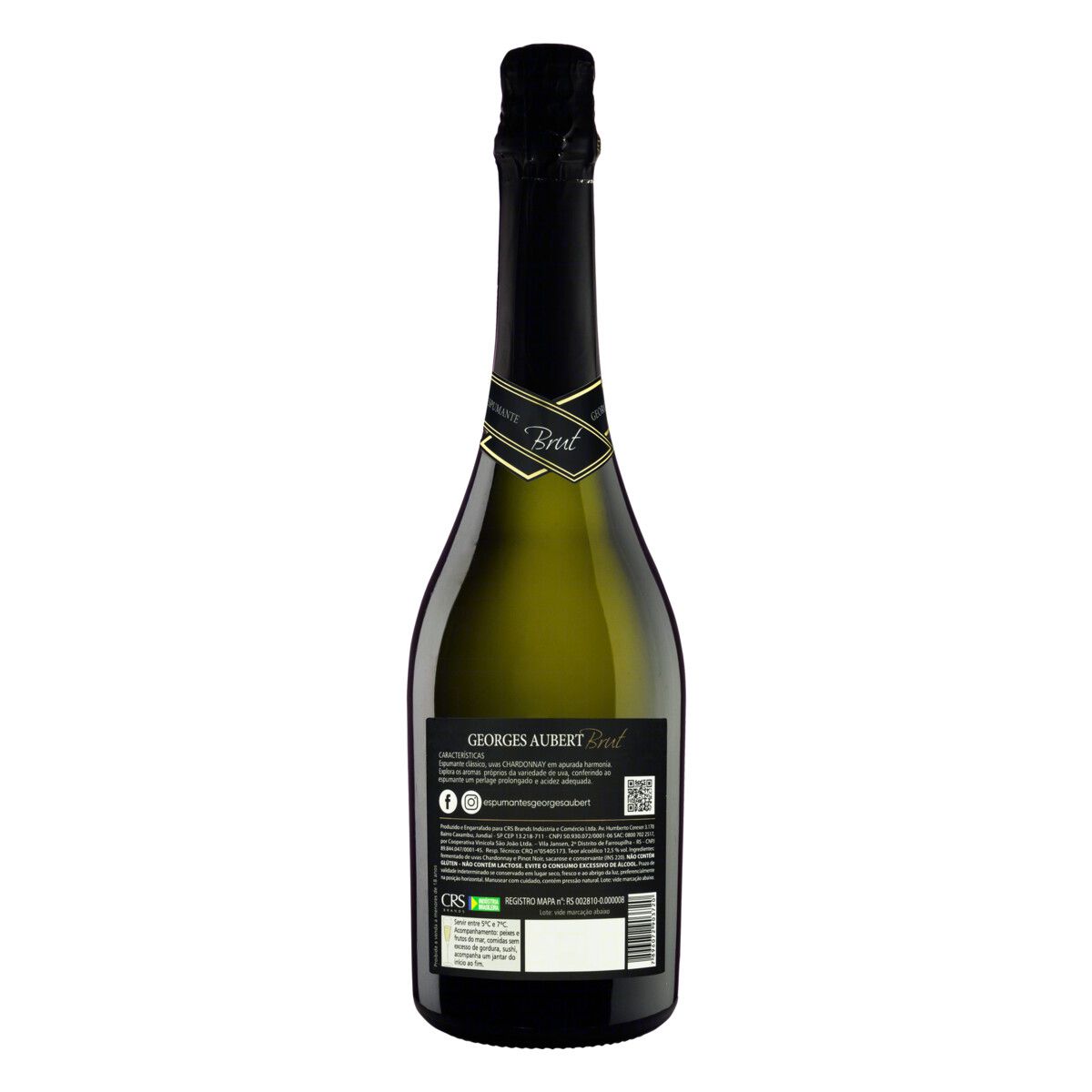Espumante Brasileiro Branco Brut Georges Aubert Chardonnay Pinot Noir Garrafa 750ml image number 1