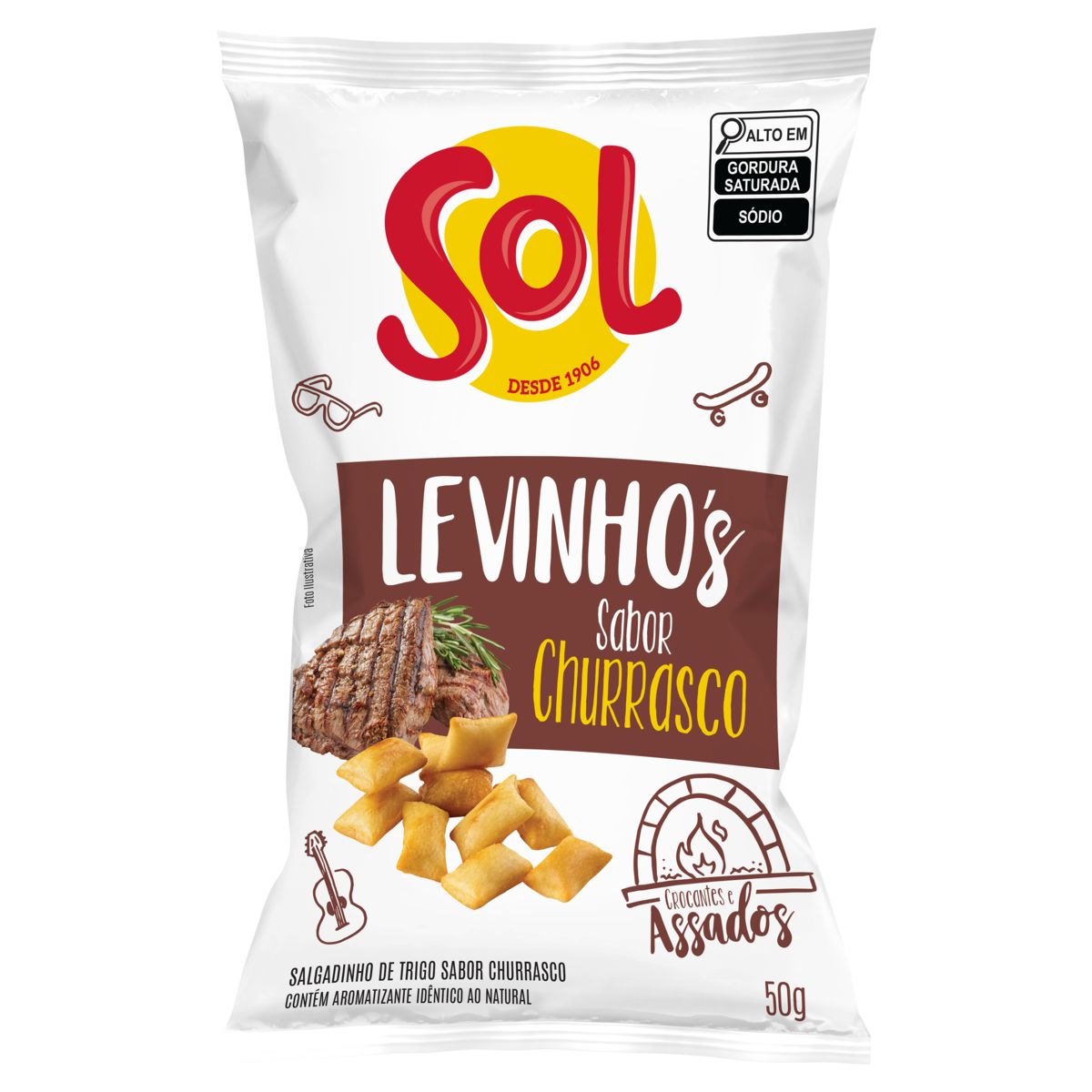 Salgadinho Levinho’s Sol Churrasco 50g