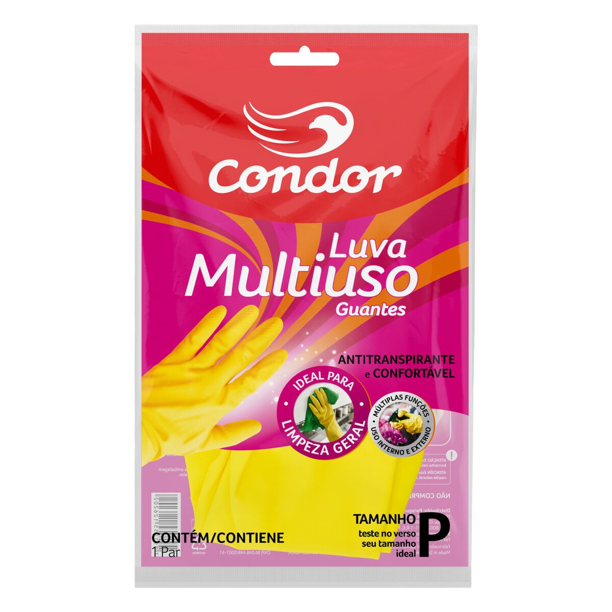 Luva Multiuso Amarela Condor Tamanho P image number 0