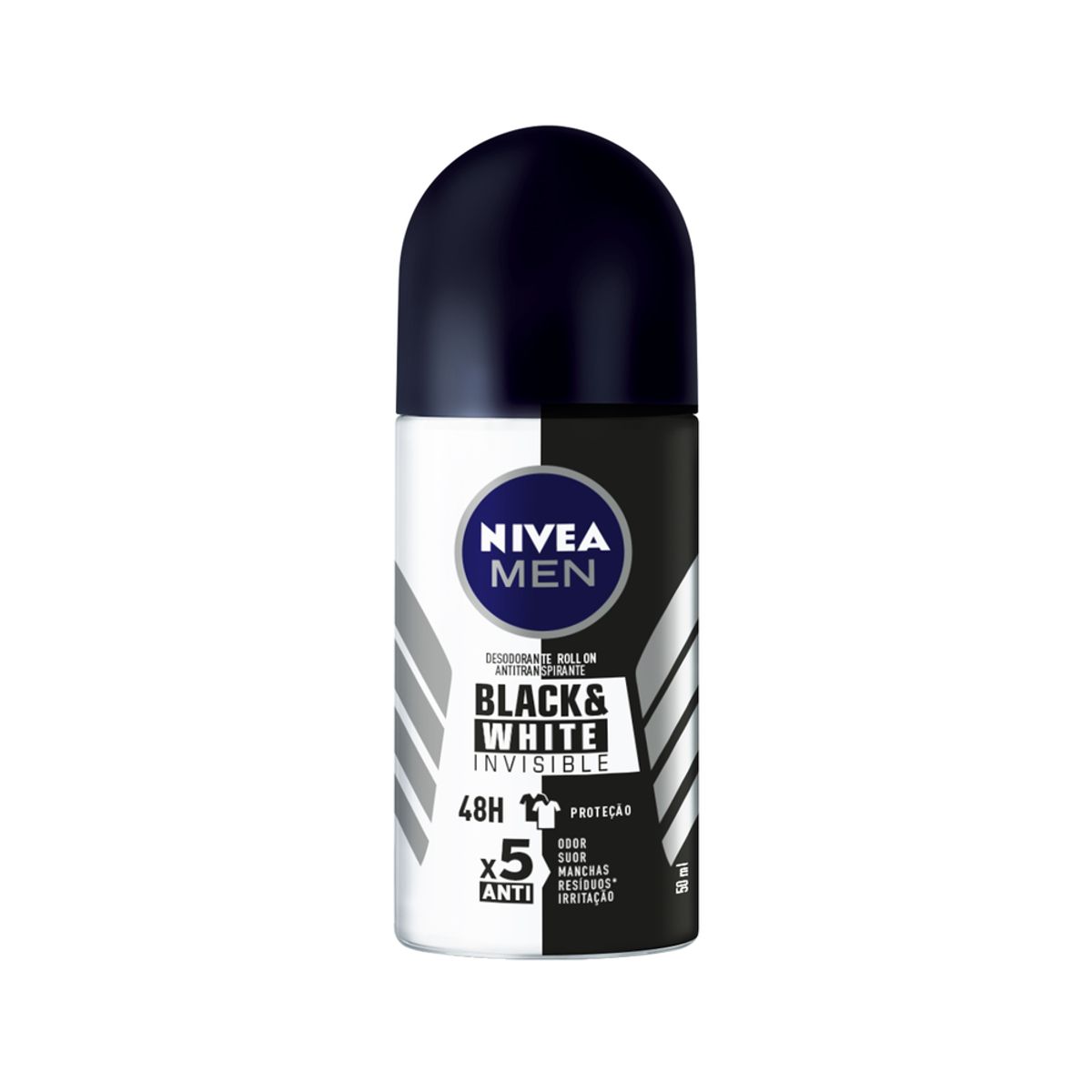 Desodorante Roll-On Nivea Men Invisible Black & White 50ml image number 0