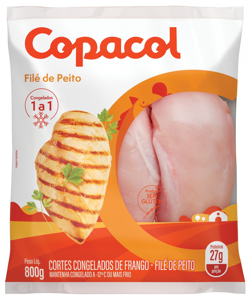 Filé de Peito de Frango Congelado Copacol 800g image number 0