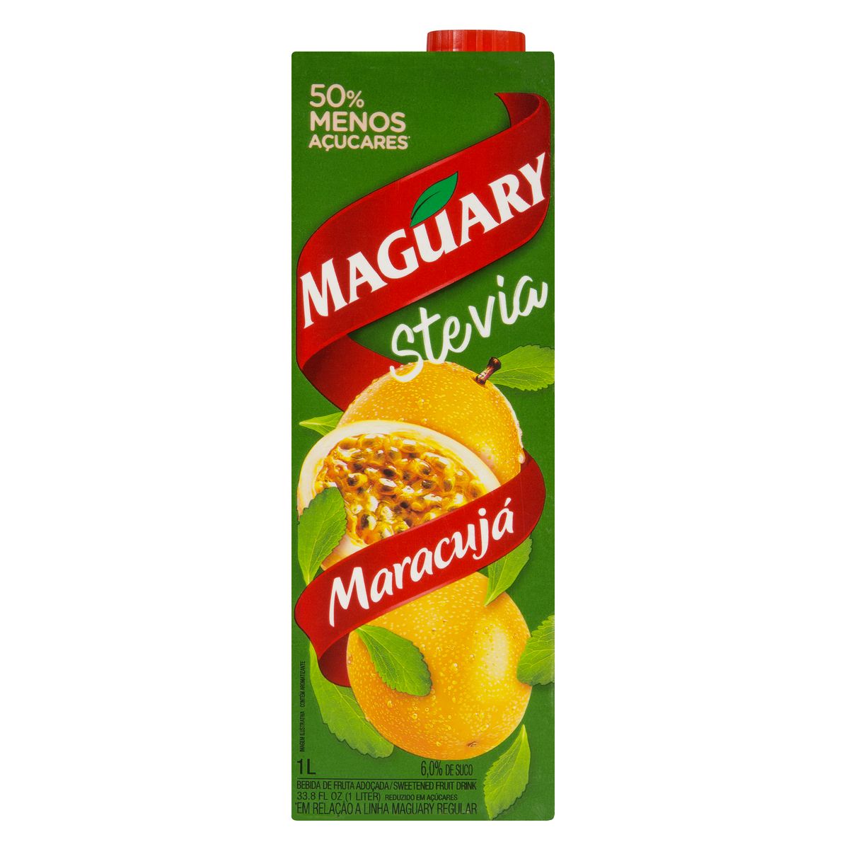 Bebida Adoçada Maracujá Maguary Stevia Caixa 1l