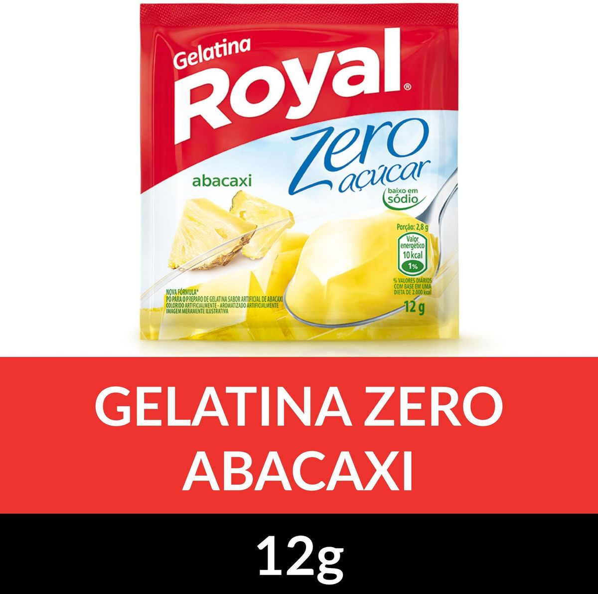 Gelatina em Pó Royal Zero Açúcar Abacaxi 12g image number 1