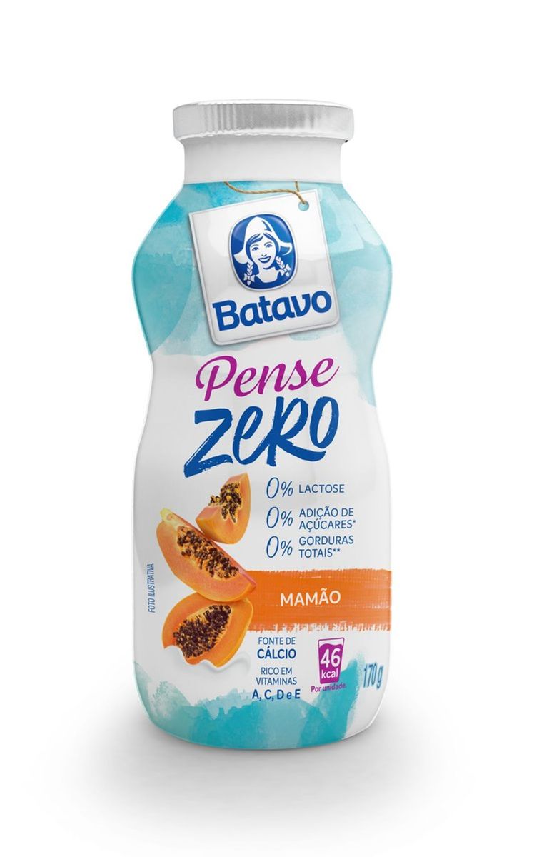 Iogurte Batavo Pense Mamão Zero 170g