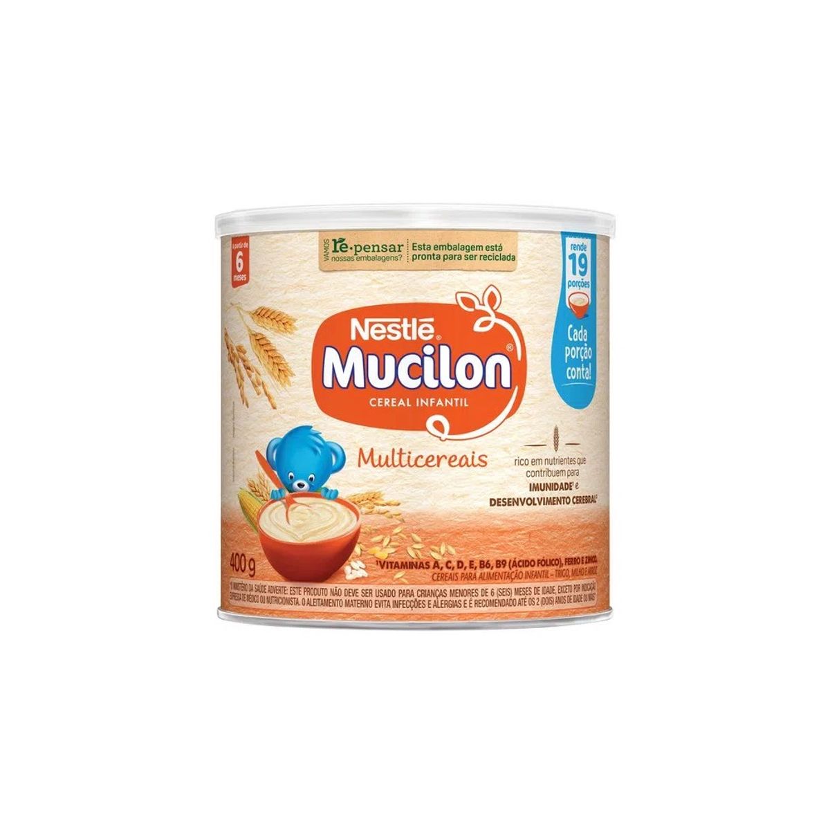 Cereal Infantil Mucilon Multicereais 400g image number 0