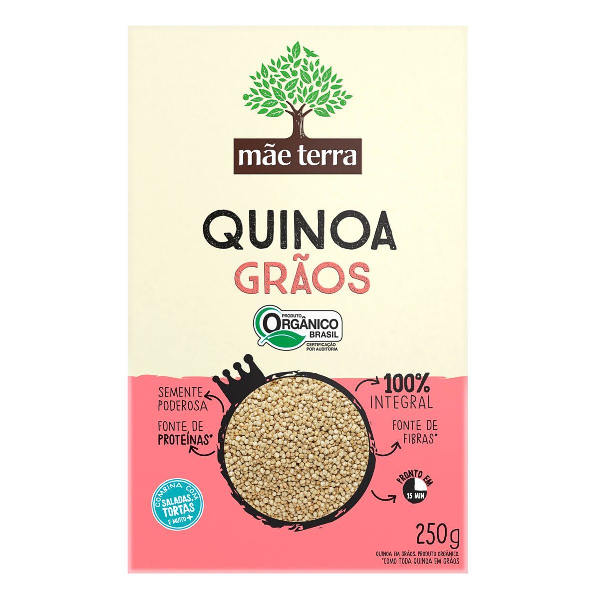 Quinoa Mãe Terra Grãos Orgânico 250g