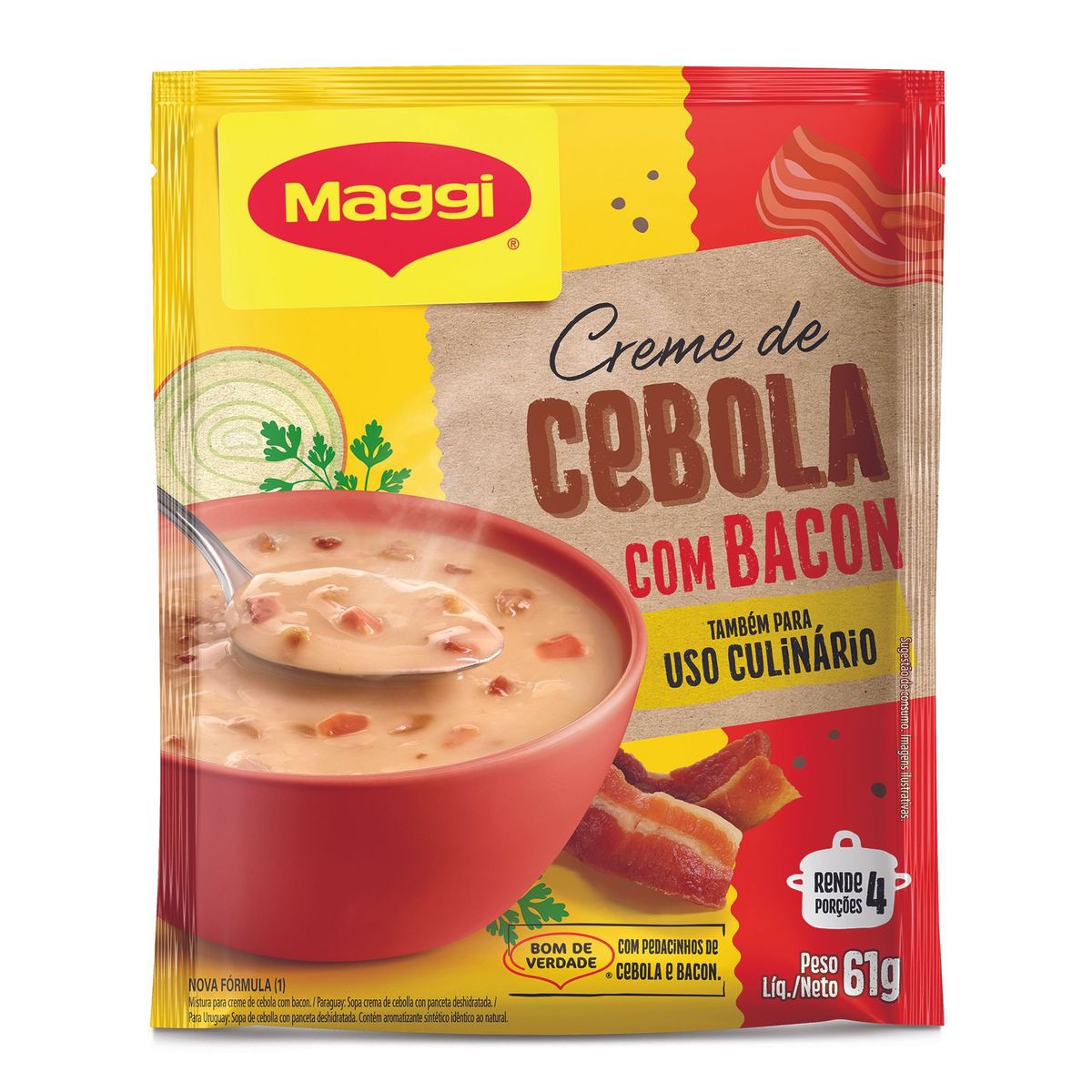 Creme de Cebola Maggi com Bacon Sachê 61g image number 0
