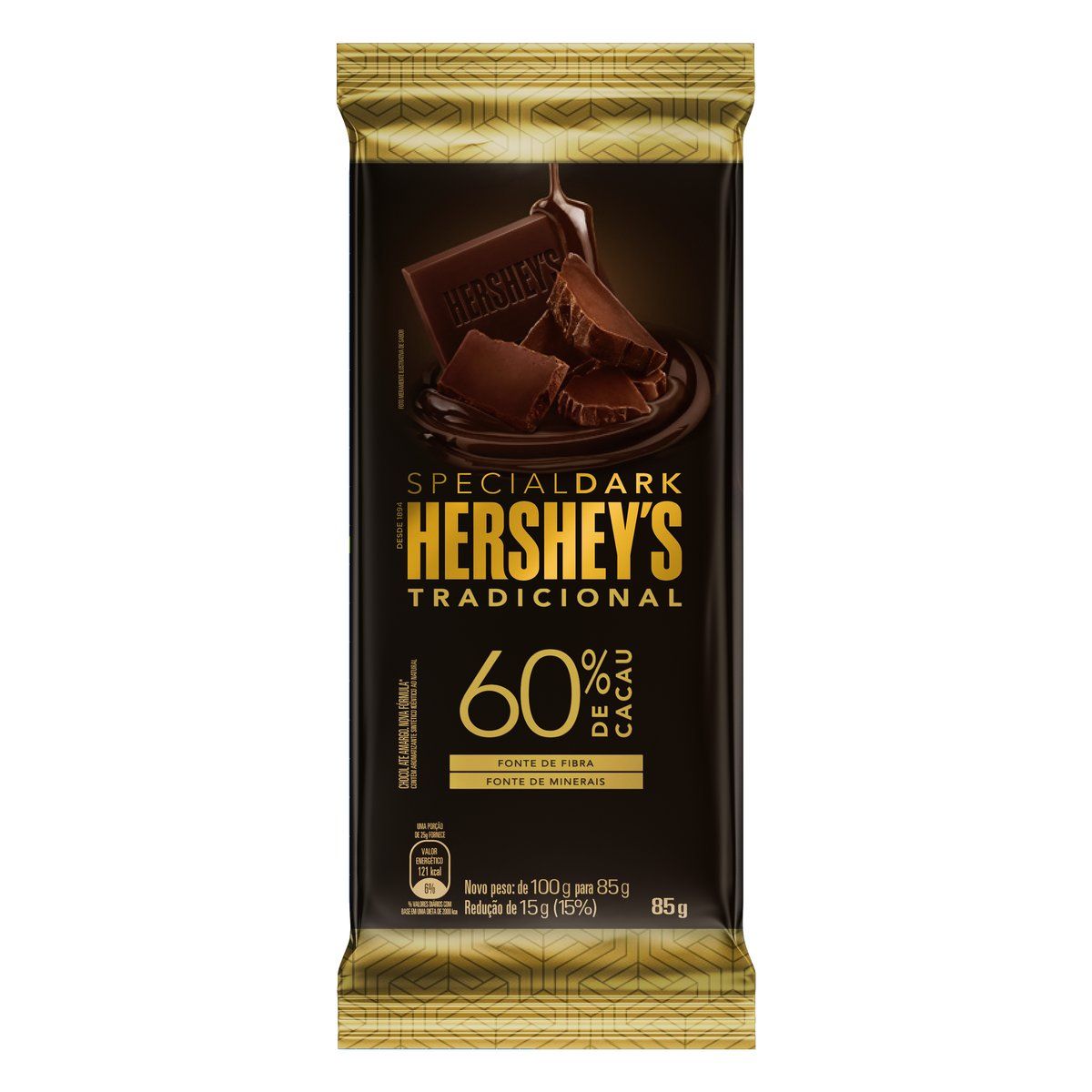 Chocolate Hershey's Tradicional 60% Cacau 85g image number 0