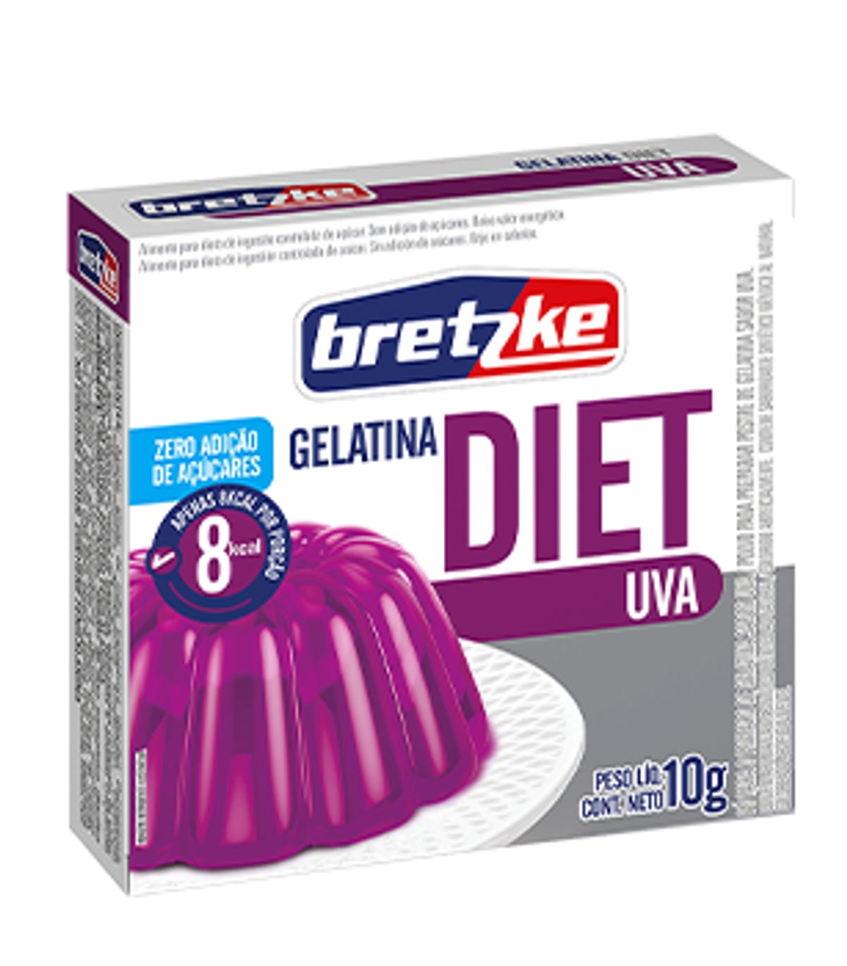 Gelatina em Pó Diet Bretzke Sabor Uva 10g image number 0