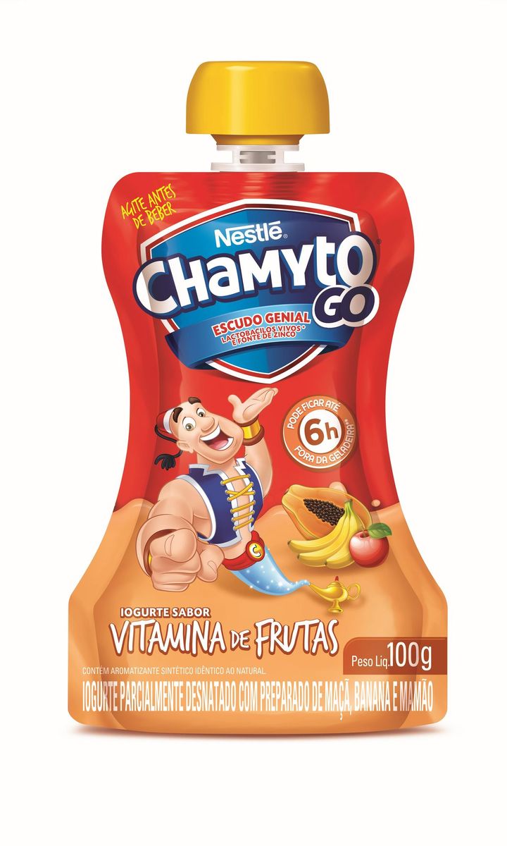 Iogurte Chamyto Parcialmente Desnatado Vitamina de Frutas 100g