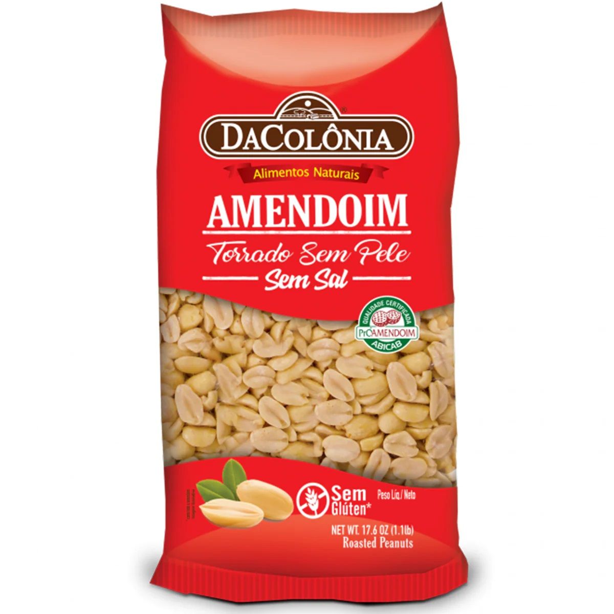 Amendoim Torrado sem Pele DaColônia Pacote 300g