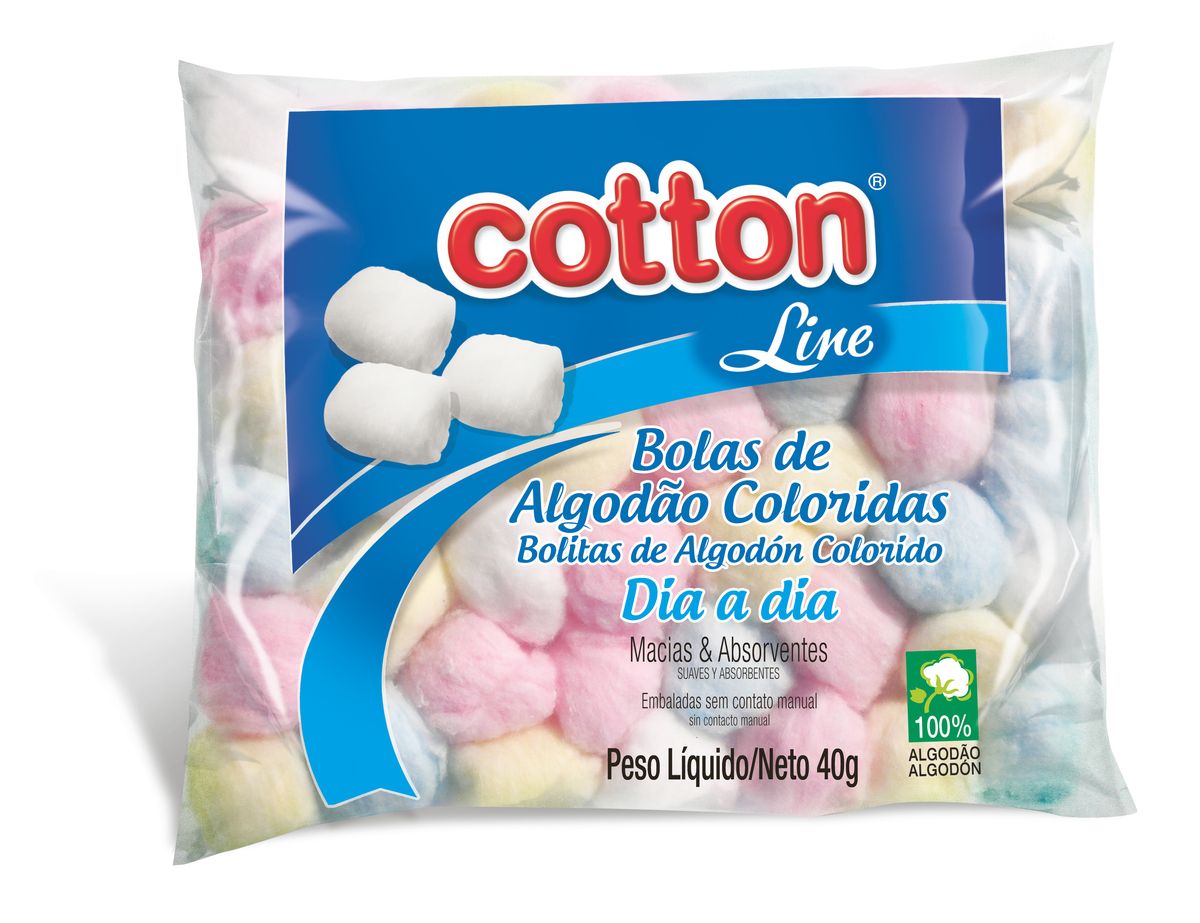 Algodão Cotton Line Colorido em Bolas 40g