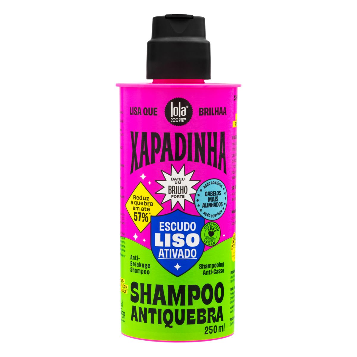 Shampoo Antiquebra Lola Cosmetics Xapadinha Frasco 250ml