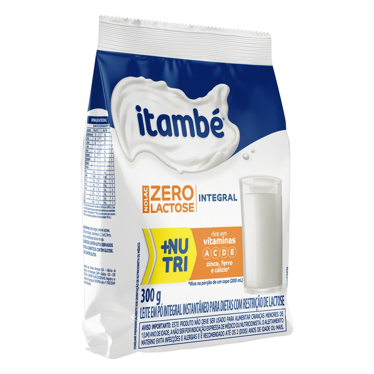 Leite em Pó Itambé Integral Zero Lactose Pacote 300g image number 3
