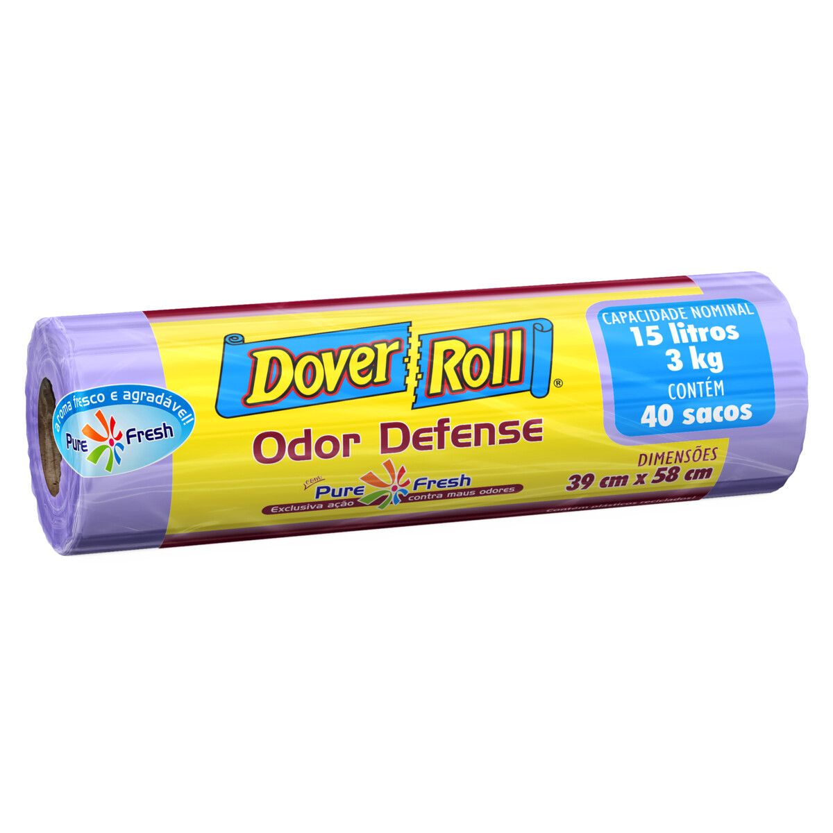 Saco para Lixo Dover Roll 15L Odor Defense 40 Unidades image number 4