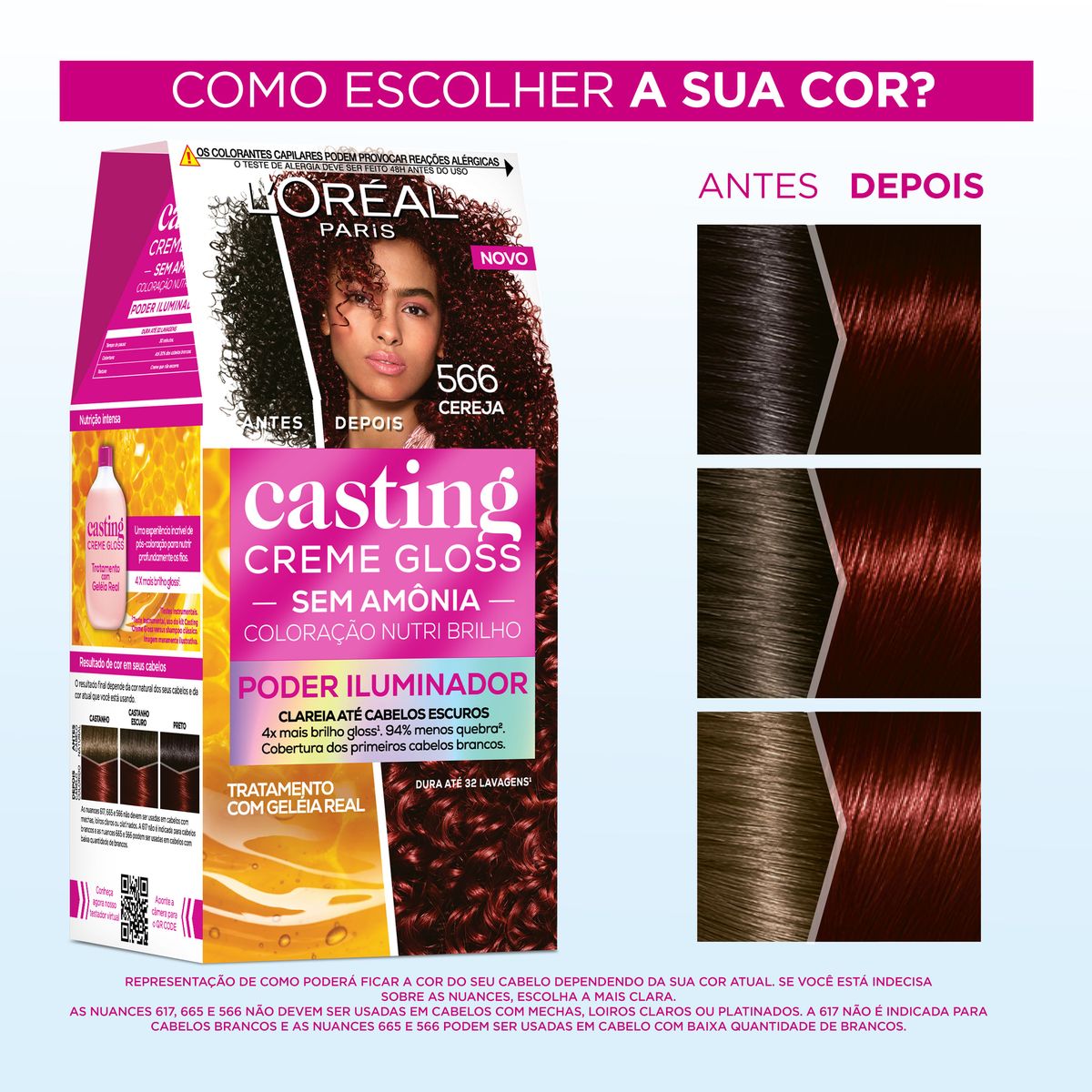 Coloração Casting L'Oréal Paris 566 Cereja image number 1