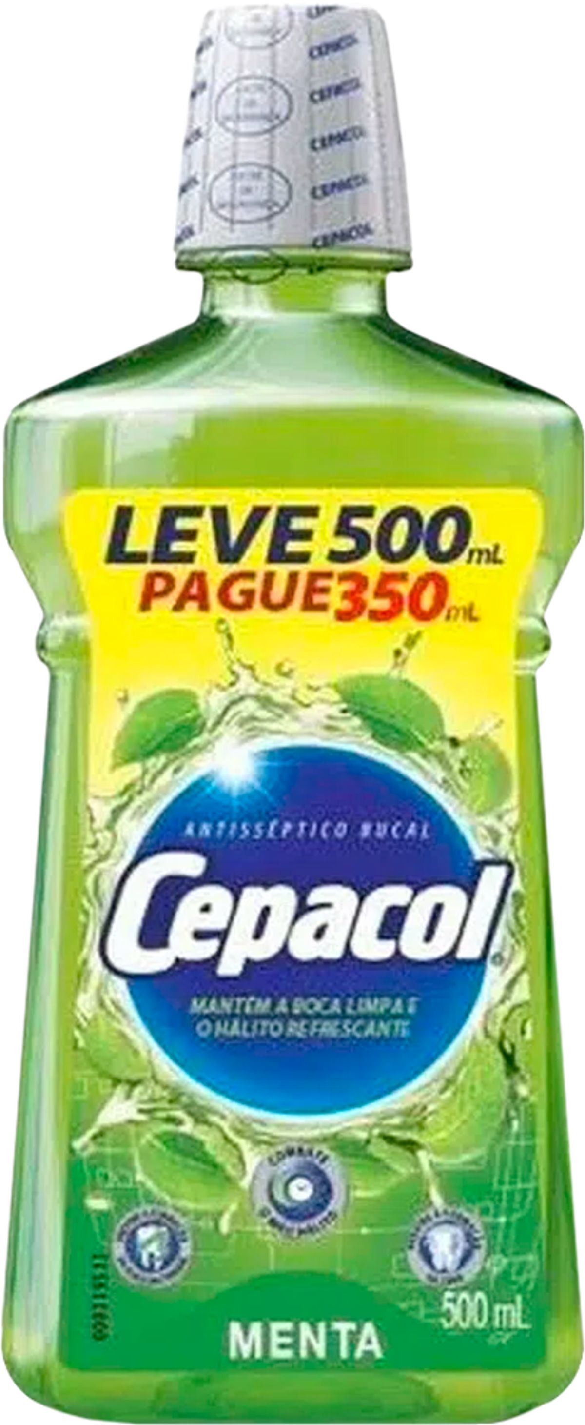 Enxaguante Bucal Cepacol Menta Leve 500ml Pague 350ml