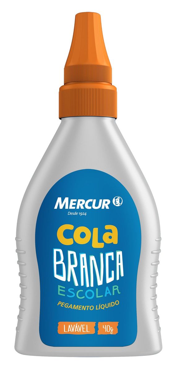 Cola Branca Mercur Escolar Branca 40ml image number 1