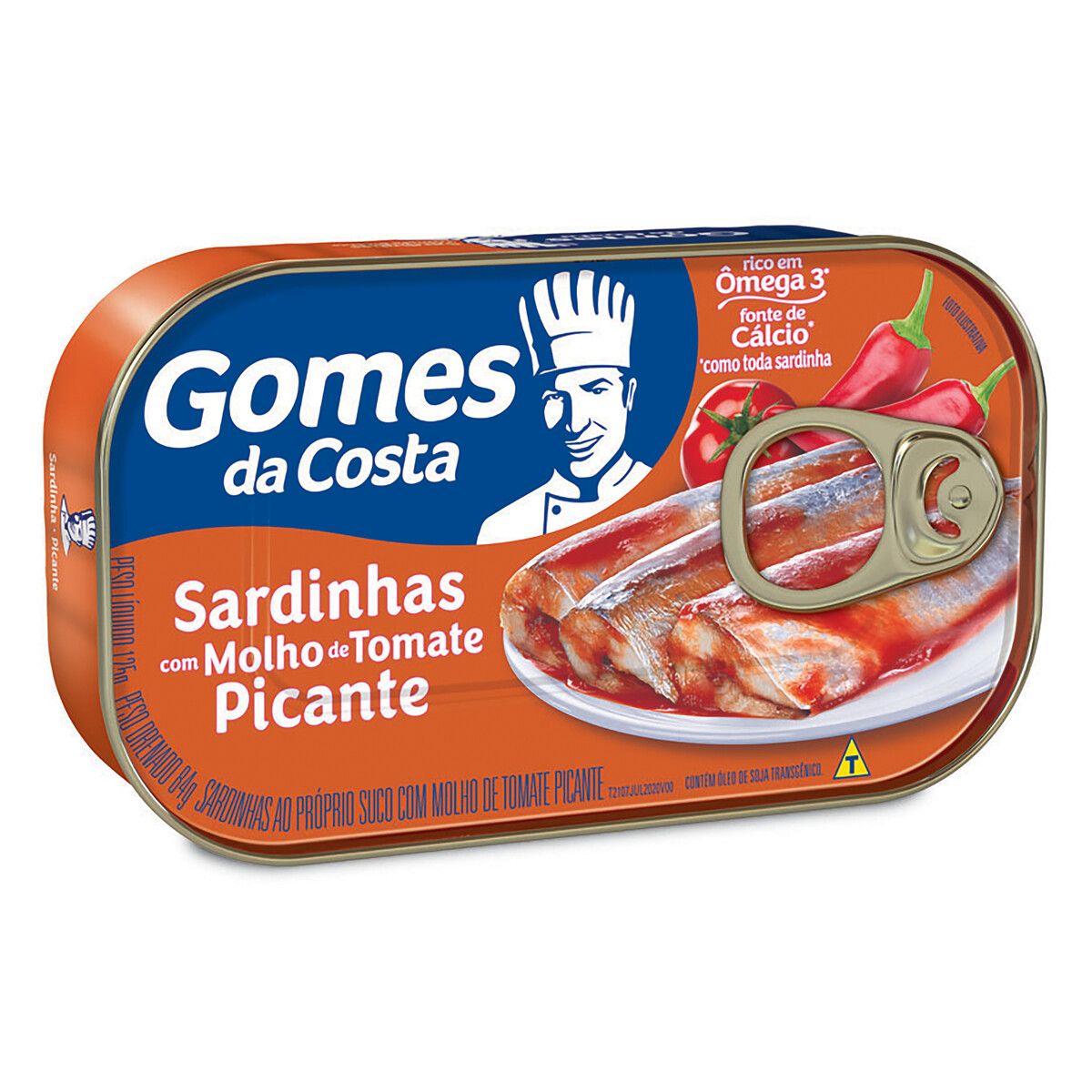 Sardinha Gomes da Costa ao Molho de Tomate Picante Lata 125g image number 0