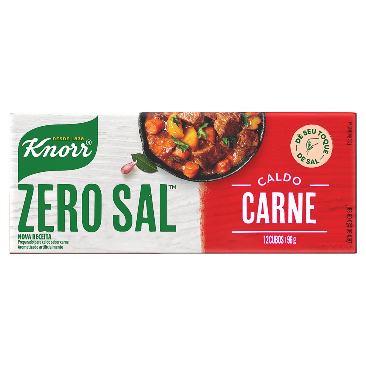 Caldo Knorr Carne Zero Sal 96g