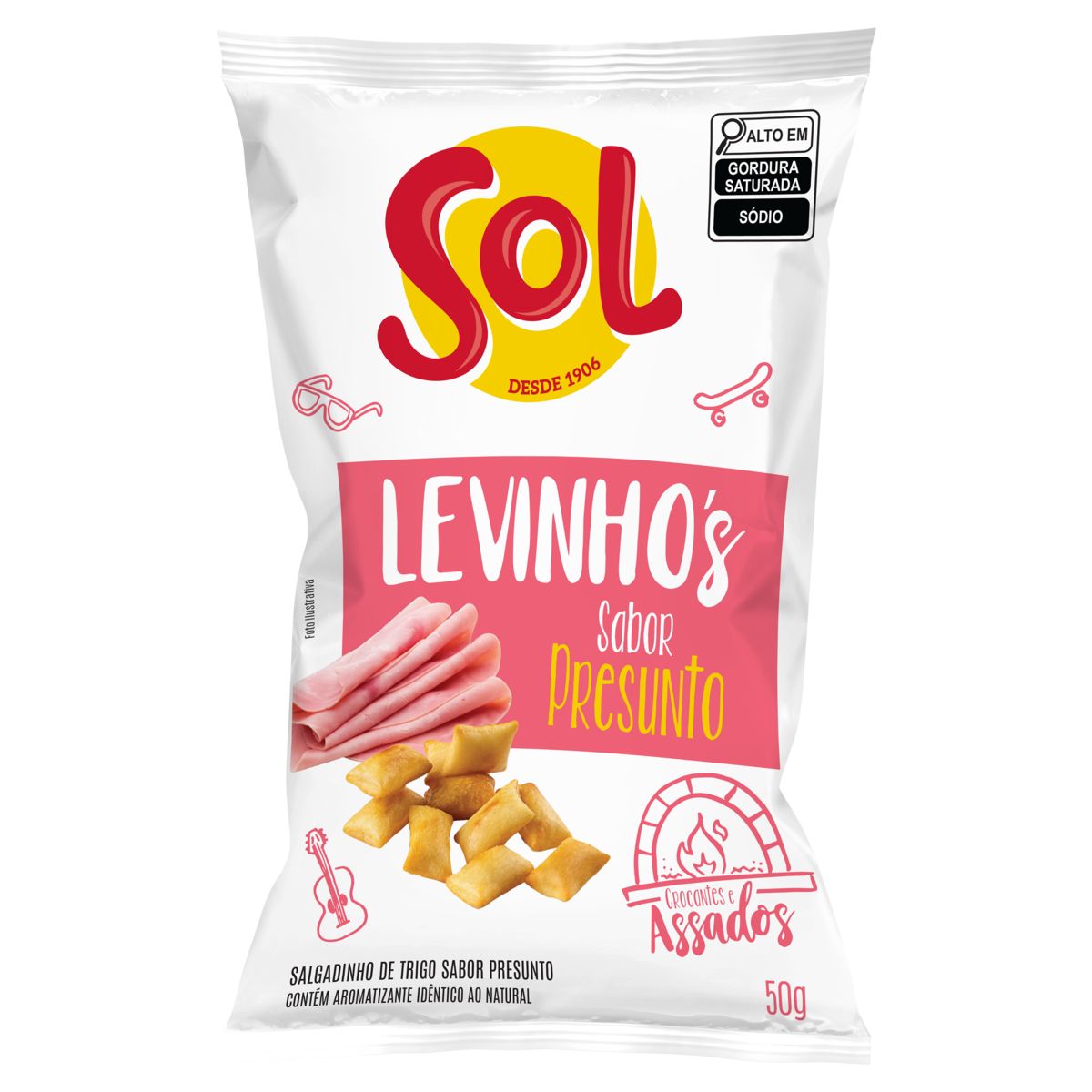 Salgadinho Levinho’s Sol Presunto 50g