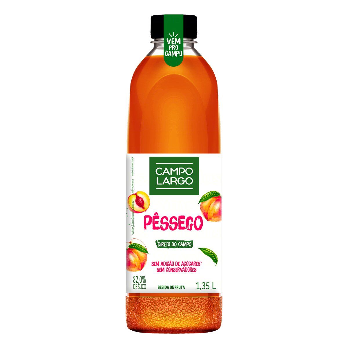 Bebida Pêssego Campo Largo Garrafa 1,35l