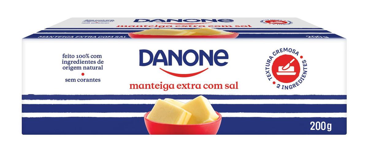 Manteiga Danone Extra com Sal 200g image number 1