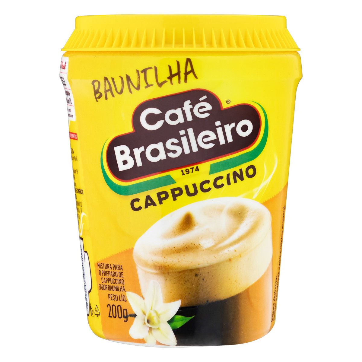 Cappuccino Solúvel Café Brasileiro Baunilha Pote 200g