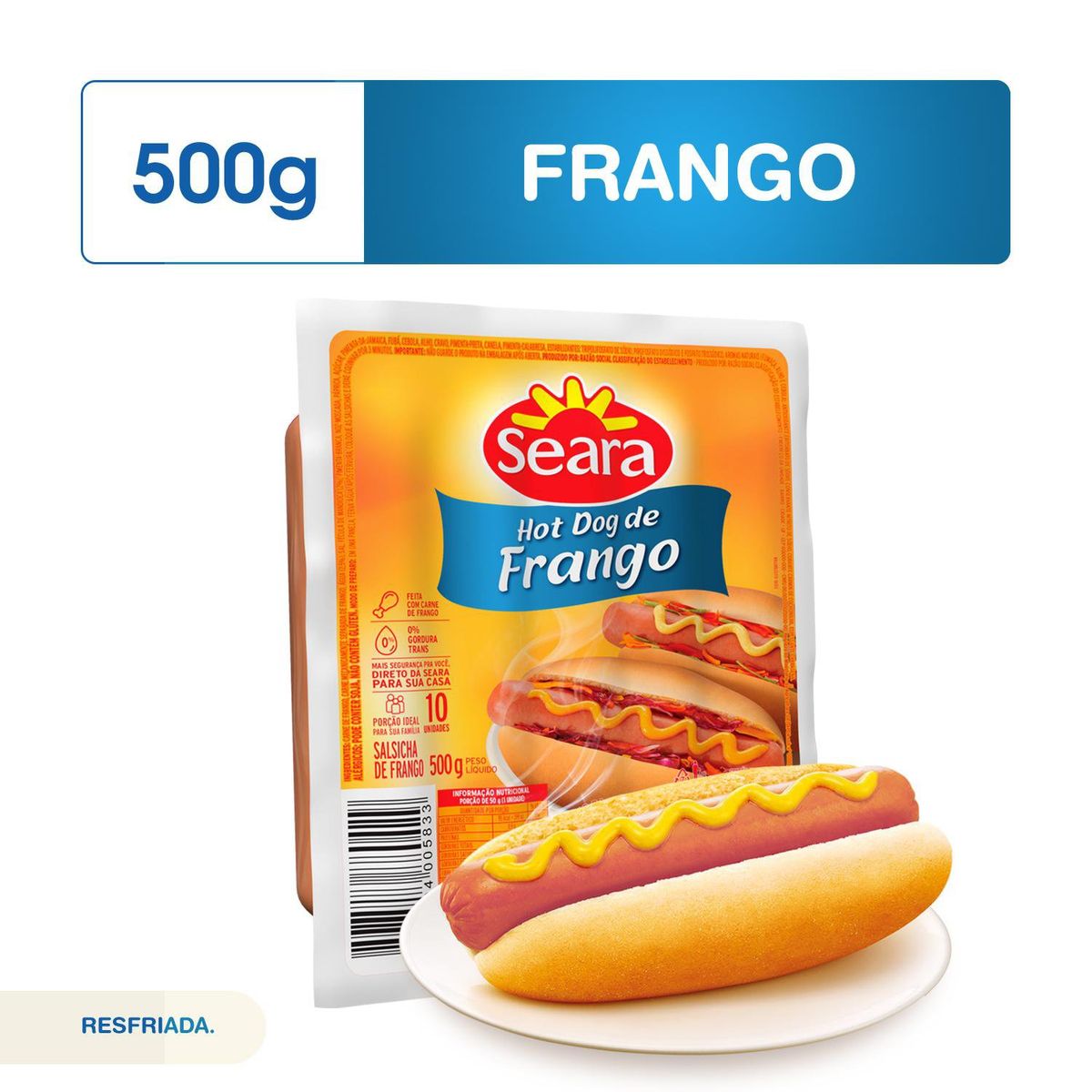 Salsicha de Frango Seara 500g image number 1