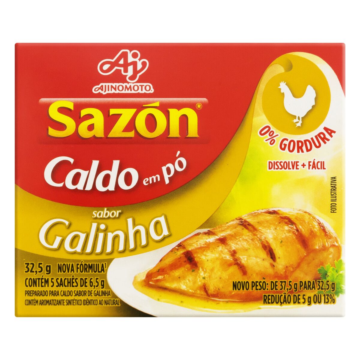 Caldo Pó Galinha Sazón Caixa 32,5g 5 Unidades image number 0