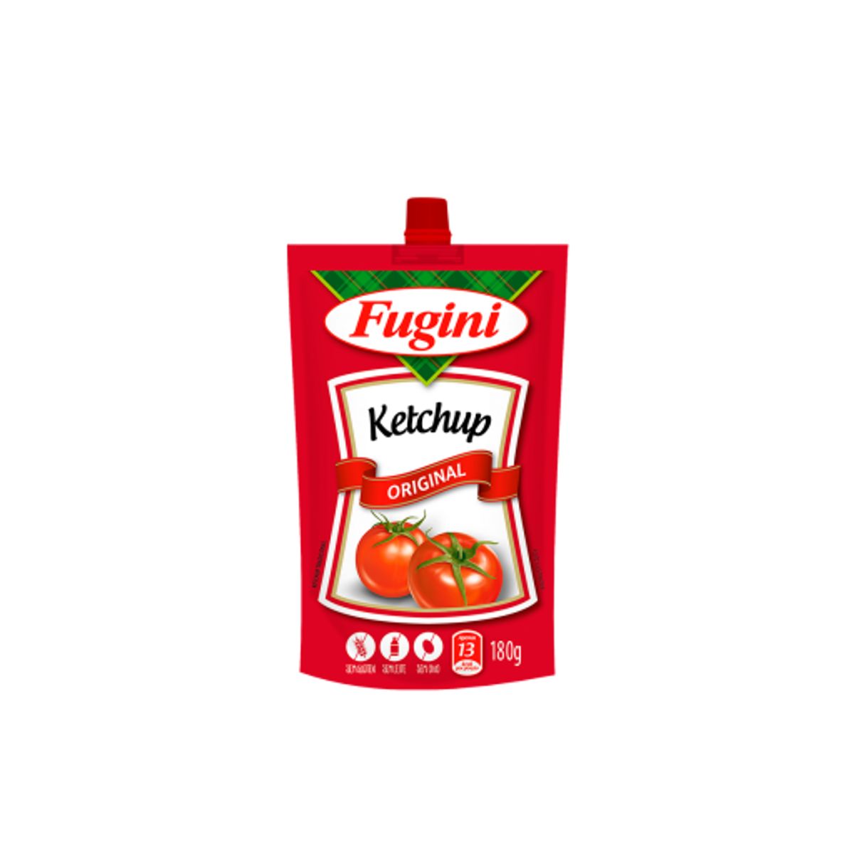 Ketchup Fugini Tradicional Sachê Bico 180g