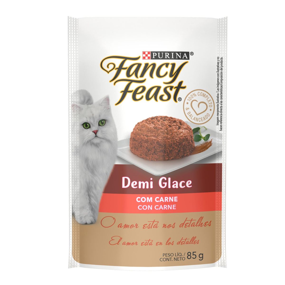Alimento para Gatos Adultos Fancy Feast Demi Glace com Carne 85g