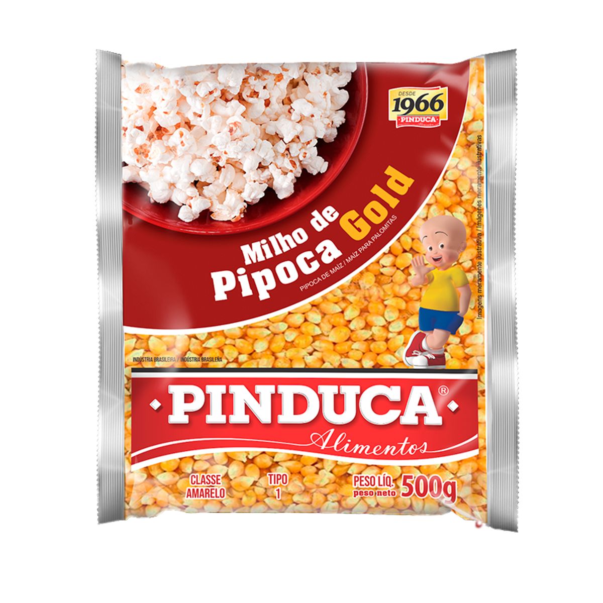 Milho para Pipoca Pinduca Gold Tipo 1 Pacote 500g