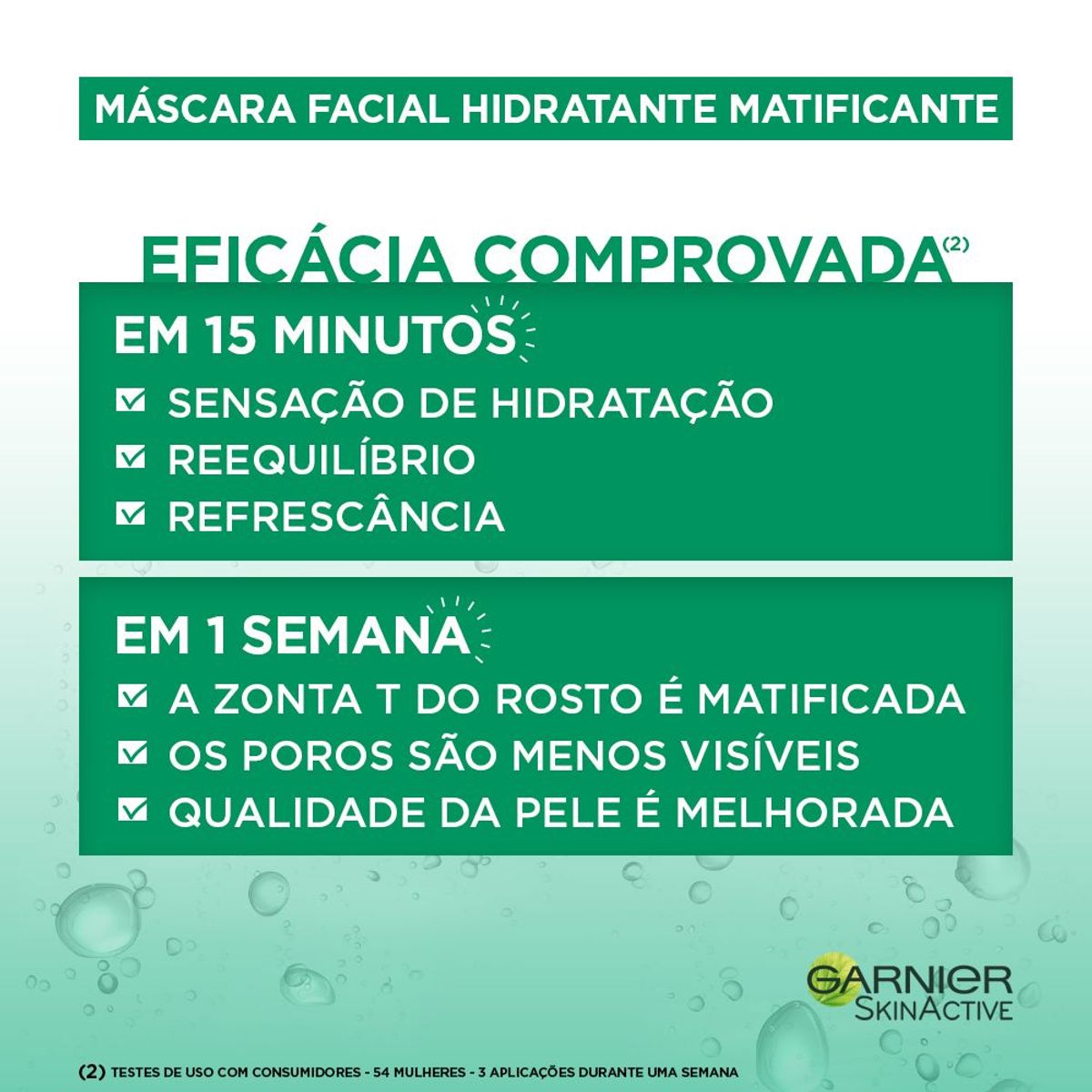 Máscara Facial Garnier Hidra Bomb Chá Verde Unidade image number 2