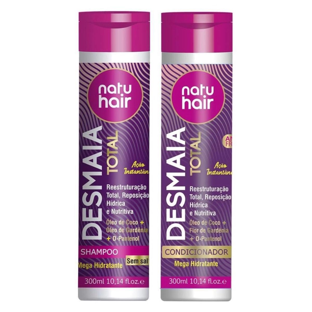 Conjunto Shampoo + Condicionador Natu Hair Desmaia Total