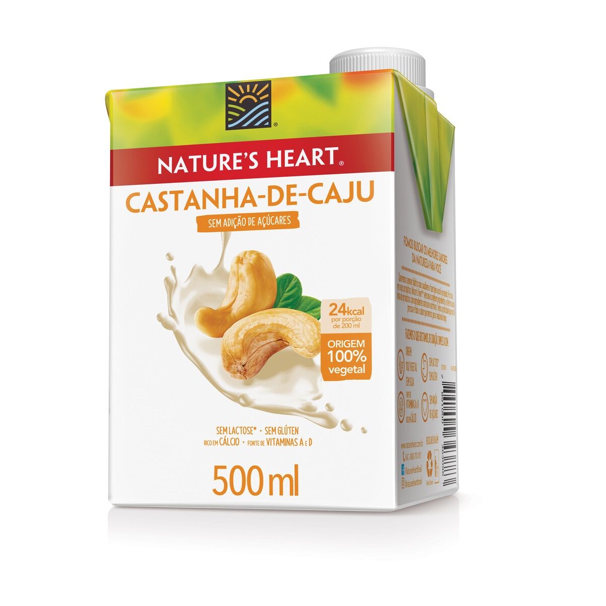 Bebida à Base de Castanha-de-Caju Nature's Heart Caixa 500ml