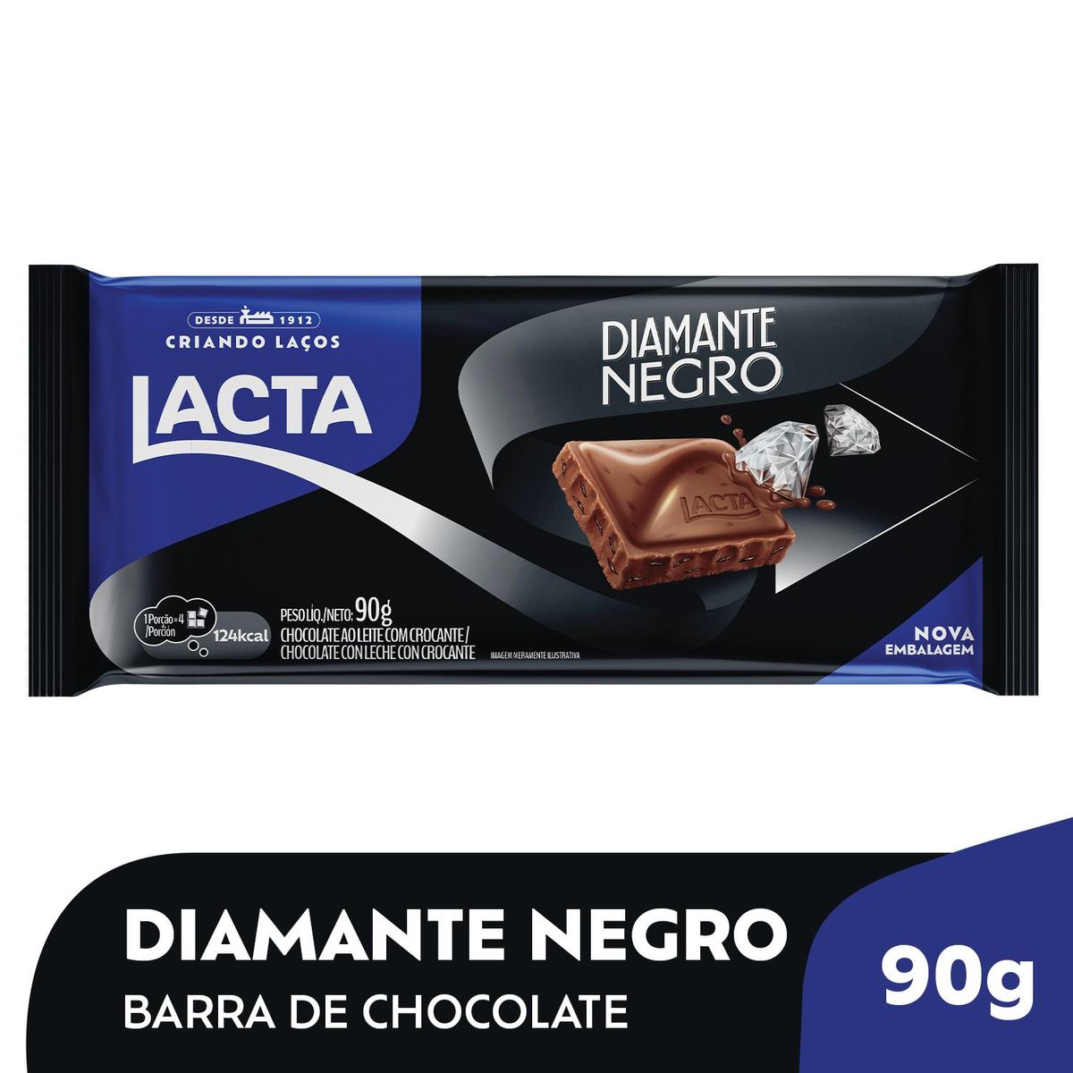 Chocolate Lacta Diamante Negro 90g image number 1