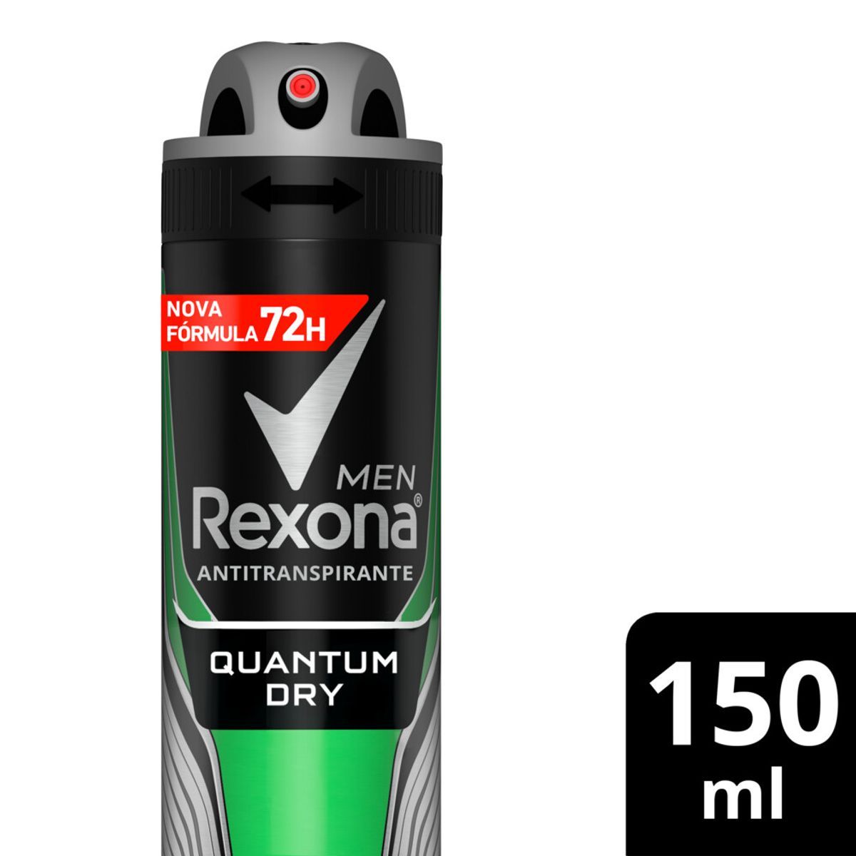 Desodorante Antitranspirante Aerosol Masculino Rexona Quantum Dry 72 horas 150ml image number 1