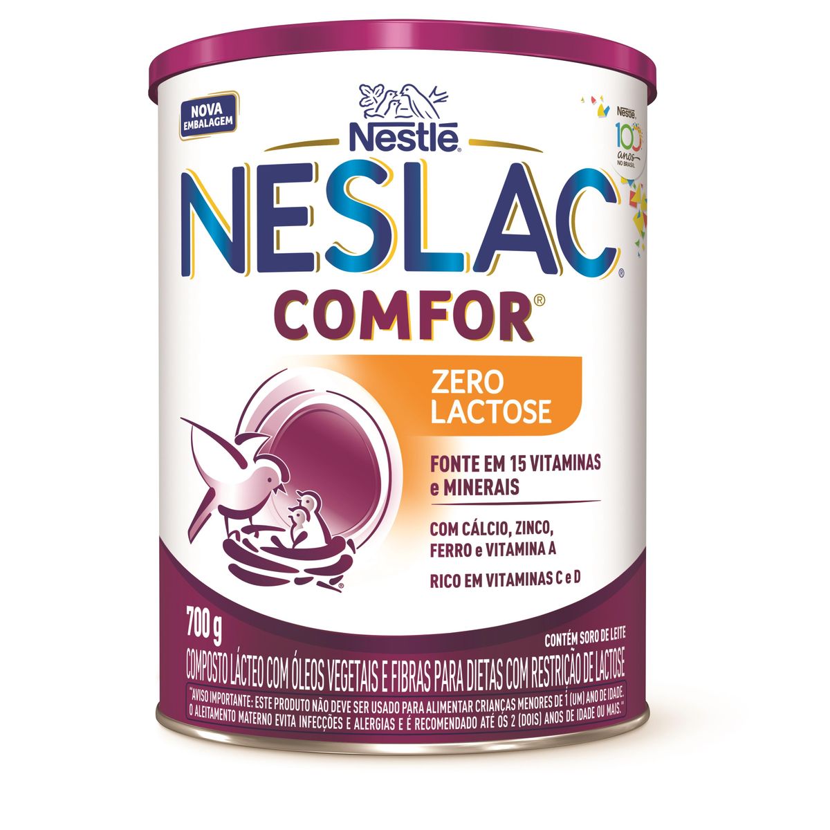 Composto Lácteo Neslac Comfor Zero Lactose 700g image number 0