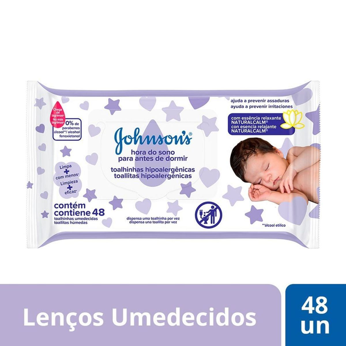 Lenços Umedecidos Johnson's Baby Hora do Sono 48 unidades image number 1