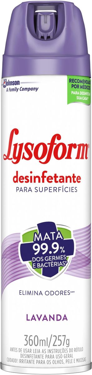 Desinfetante Lysoform Aerossol Lavanda 360ml