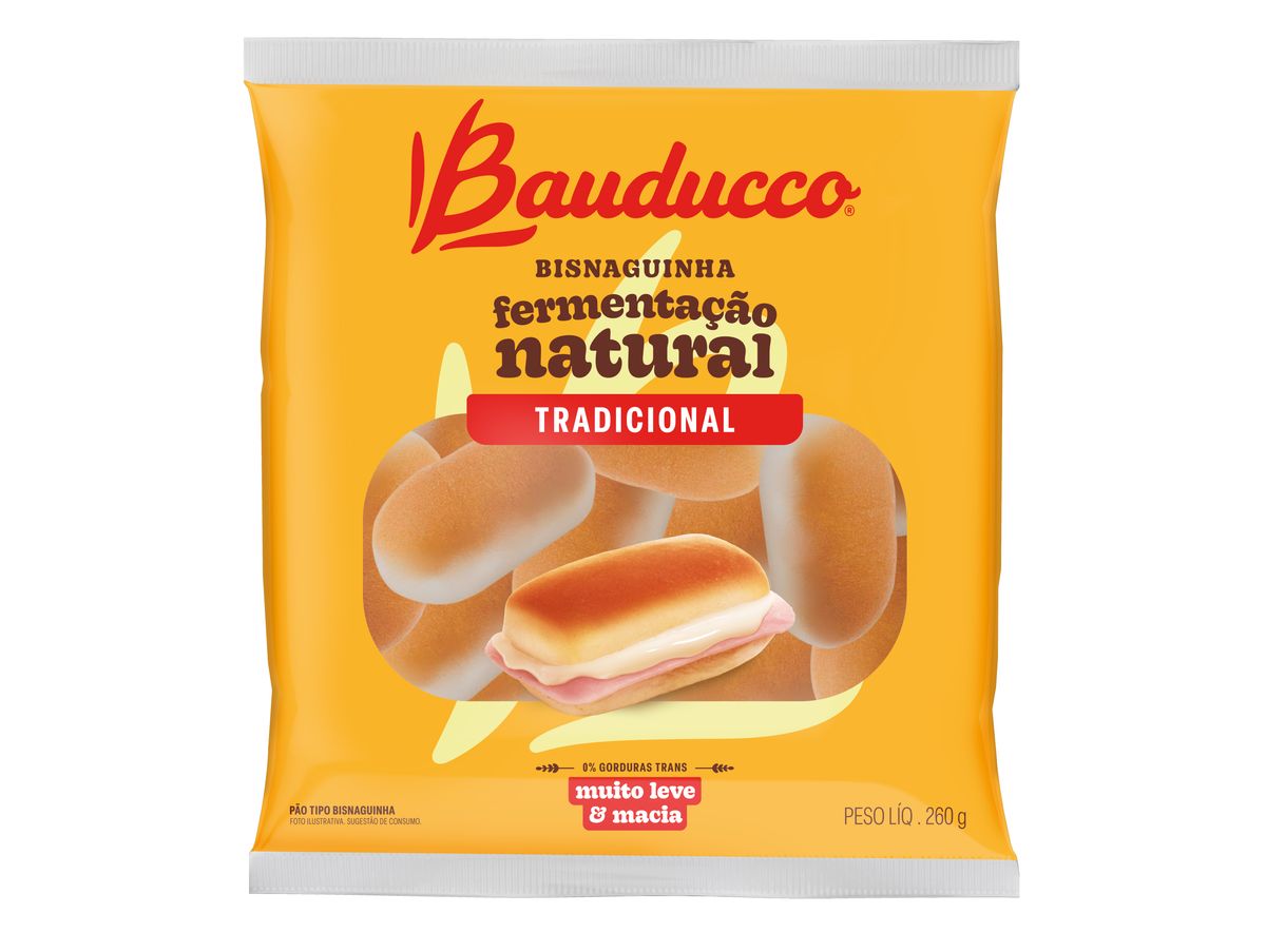 Pão Bisnaguinha Bauducco Tradicional Pacote 260g image number 0